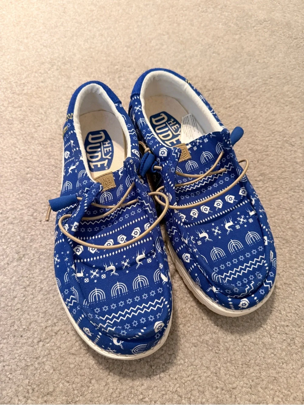Hey Dude Men’s Blue Holiday Patterned